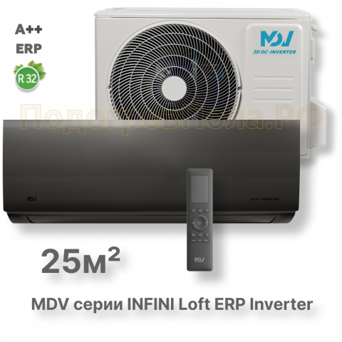 Инверторная сплит-система MDV серия INFINI Loft ERP Inverter MDSALF-09HRFN8 / MDOALF-09HFN8