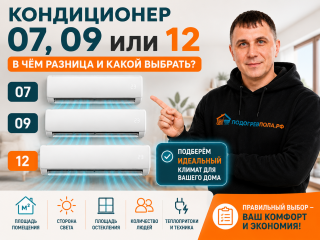 Чем отличается кондиционер 07, 09 и 12 и какой выбрать для квартиры или дома