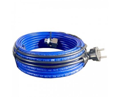 Греющий кабель для установки в трубу с сальниковым узлом - 8м