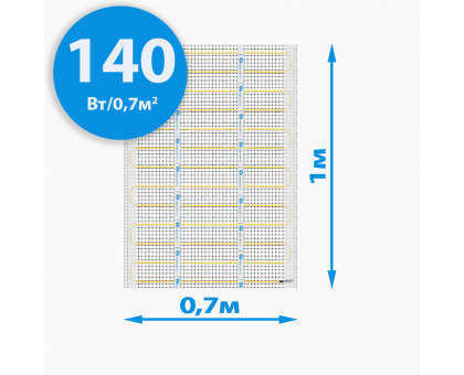 Секции тёплого пола РИМ LIGHT-70 mini - 140Вт/0.7м² на отрез